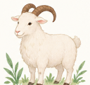 Watercolor goat · 羊