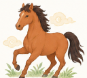 Watercolor horse · 马