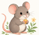 Watercolor rat · 鼠