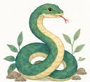 Watercolor snake · 蛇