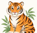 Watercolor tiger · 虎